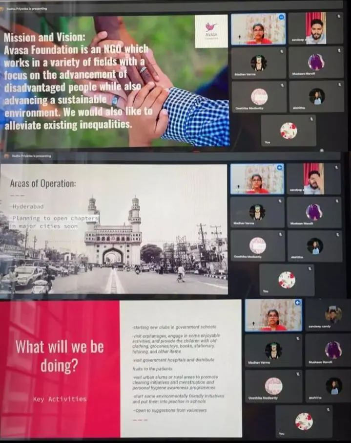 Interns collaborating